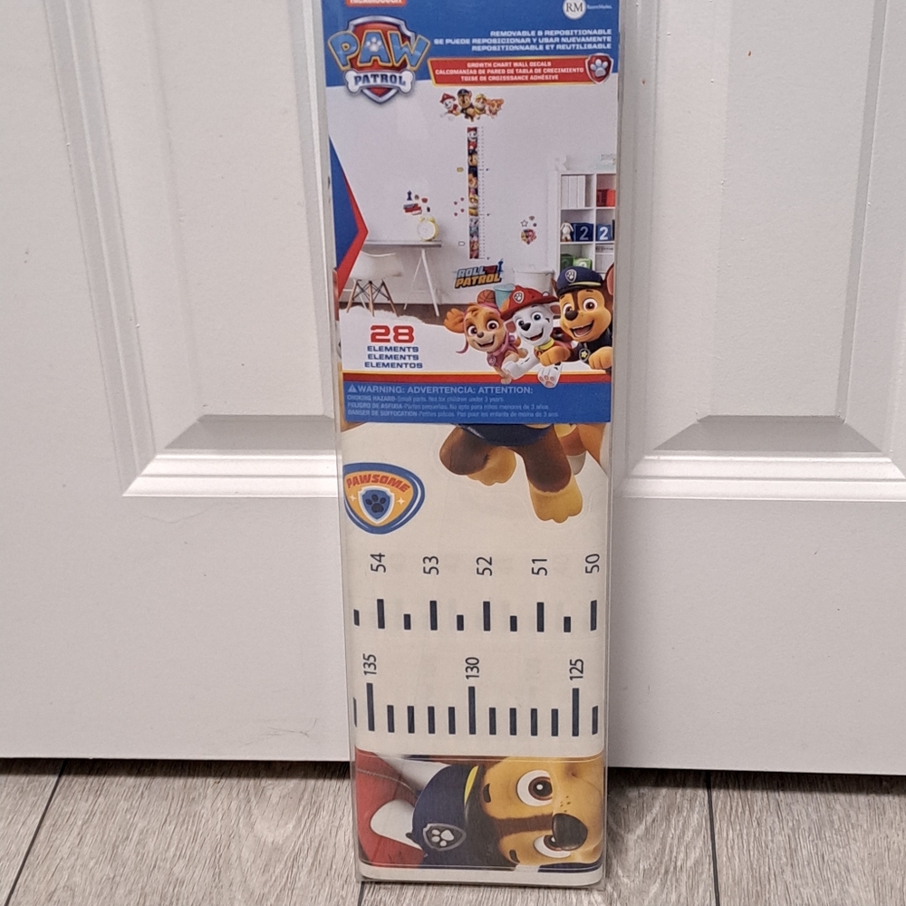 Brand New Paw Patrol Wall Decals and growth chart
